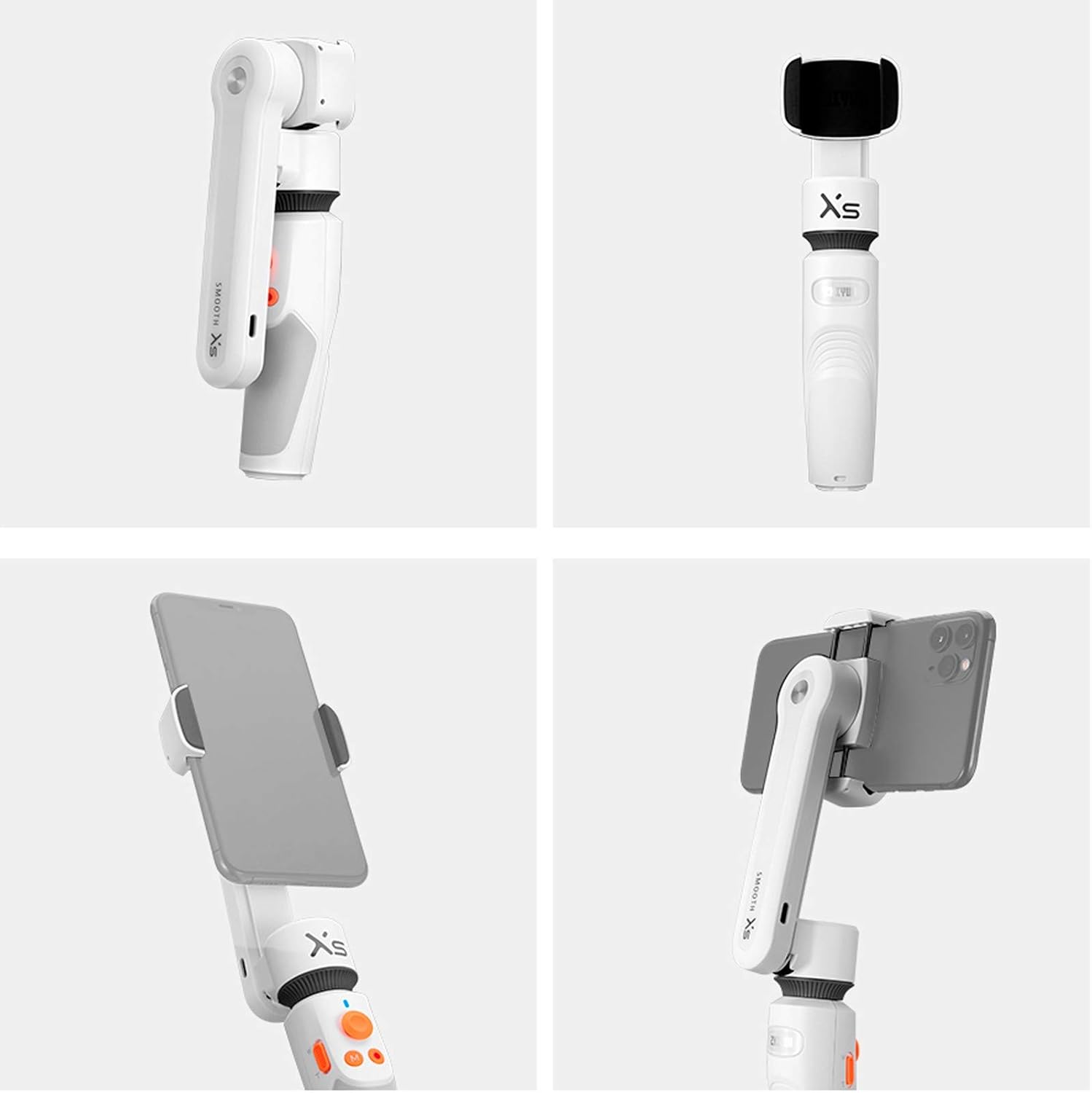 ZHIYUN Smooth XS Handheld Gimbal Stabilizer for iPhone Android Smartphone, Foldable Selfie Stick Tripod with 26cm Extensional Stick, Slide Design, w/Case, Vlog YouTube Live Video Record : Camera & Photo