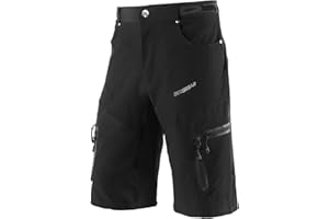 BERGRISAR Men's Cycling Shorts Loose Fit Mountain Bike Shorts with 6 Pockets