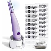 Michael Todd Beauty Sonicsmooth Pro+ Dermaplaning System &amp; Eyebrow Trimmer | Peach Fuzz Removal, Dermaplane Razor for Women Face w/ 16 Blades &amp; 2 Microsmooth Exfoliation Tips, LED Light, 3-Year Warranty
