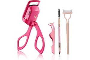 LUXURING Heated Eyelash Curler,Heated lash Curler,Eye Lash Curler,Electric Eyelash Curler,3 Heating Modes with Sensing Heating Silicone Pad,Quick Natural Curling Eye Lashes