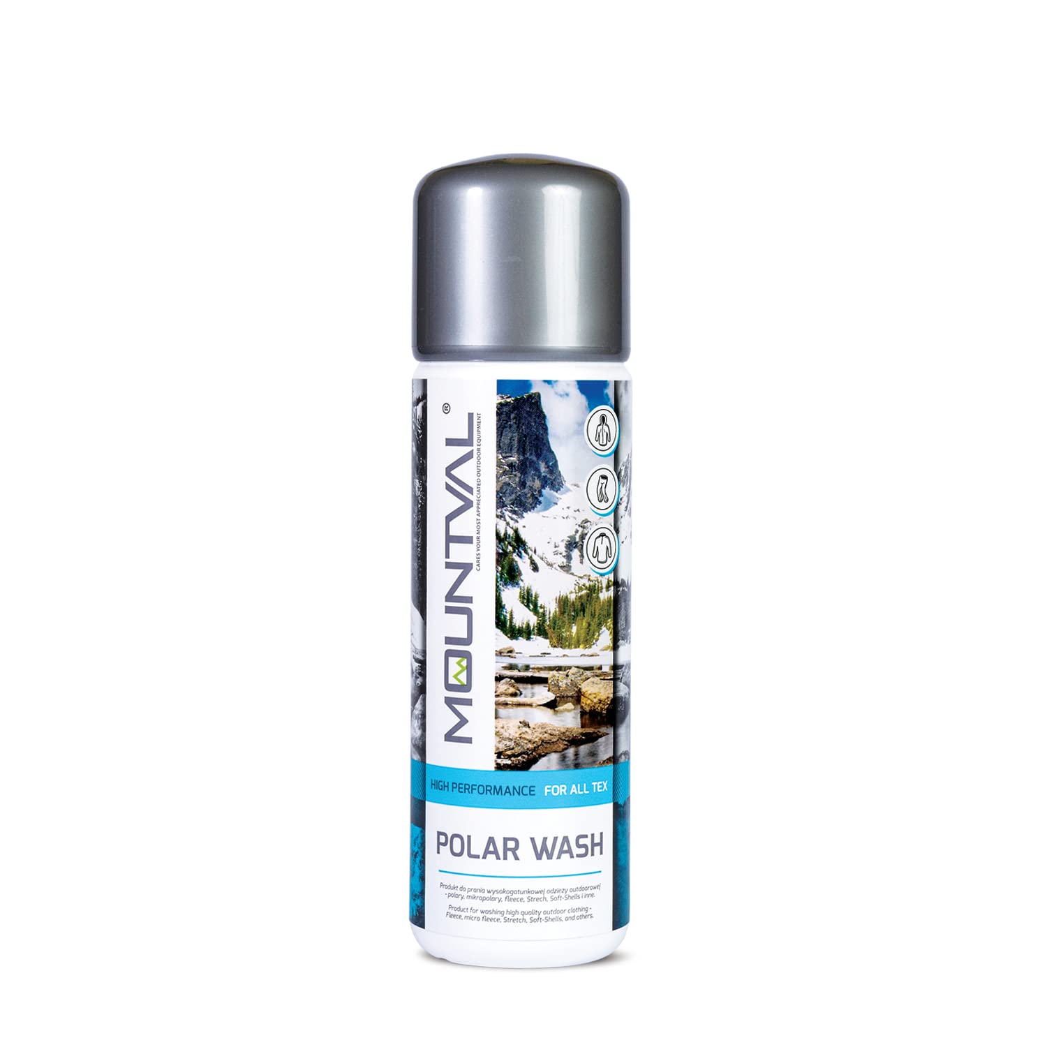 Mountval Polar Wash, Performance Wash-In Cleaner For Outdoor And Hiking Clothing Made Of Fleece, Fibre-Pile, Softshell And Stretch, Refreshes And Softens, Water-Based