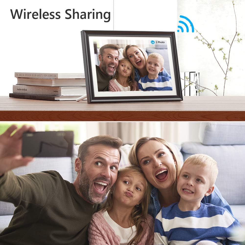 Dragon Touch WiFi Digital Picture Frame 10 inch IPS Touch Screen HD Display 1920x1200, 16GB Storage, Auto-Rotate, Share Pictures via App, E-Mail, Cloud - Classic 10 FHD : Electronics