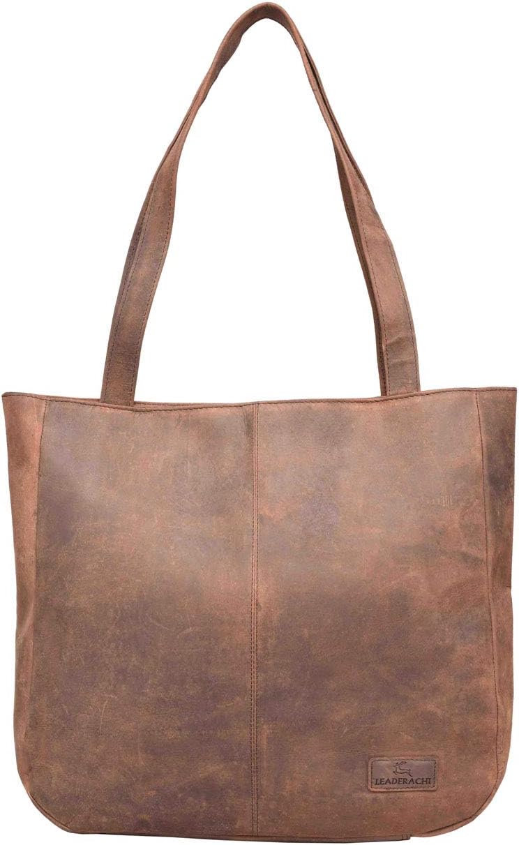LEADERACHIWomen's Genuine Hunter Leather Shoulder Tote Bags …