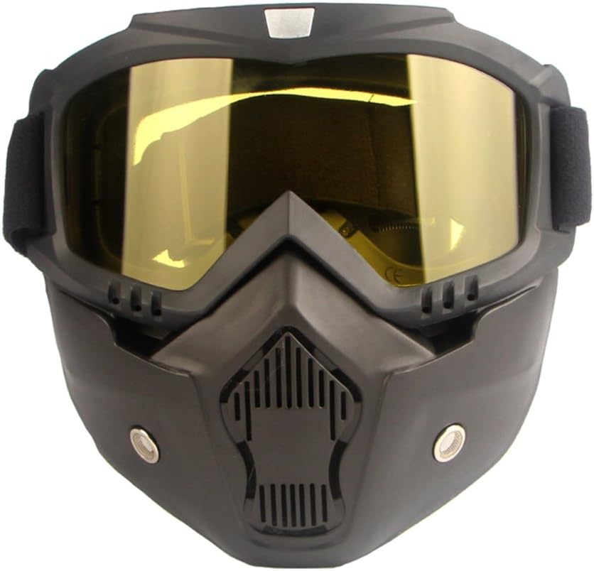 Subcluster Tactical Mask Soft Bullet Dart Protective Mirror Face Mask for Nerf (Yellow)