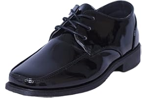 Josmo Boys Dress Shoes - Classic Laceup Oxford Casual Dress Formal Shoes - Black (Toddler/Little Kid 7-13/Big Kid 1-6)