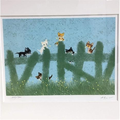 絵画 猫 ネコ ねこ 渡辺あきお 仲間たち 版画 Akio W ホビー 通販 Amazon Co Jp
