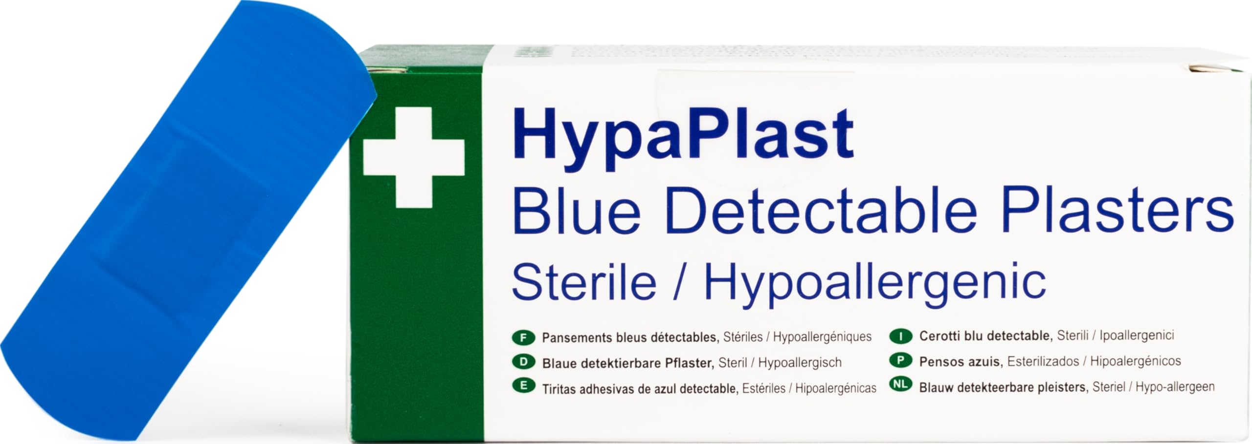 Safety First Aid Group HypaPlast Blue Catering Plasters, 7.2x2.5 cm (Pack of 100)