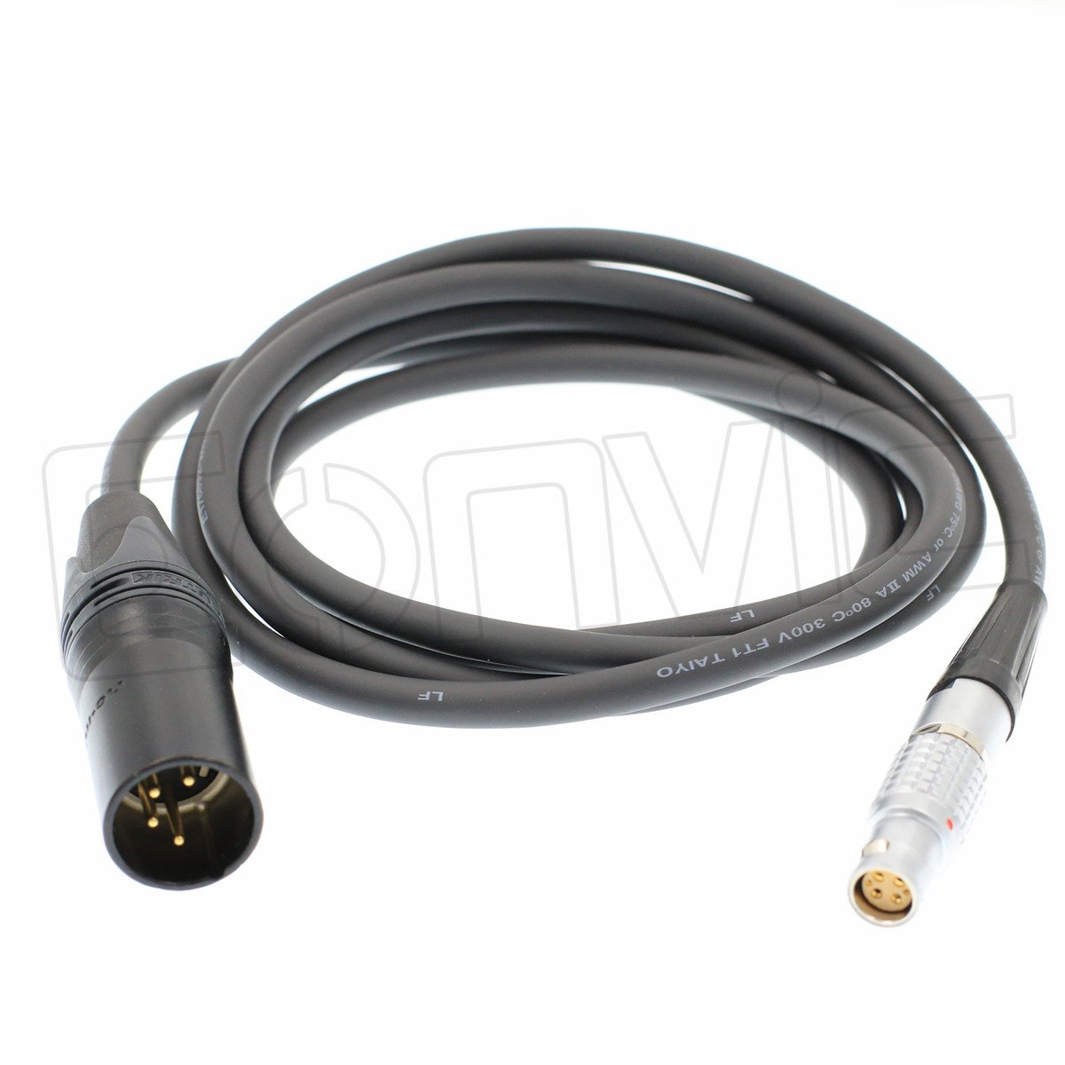 Eonvic 4 Pin XLR Male to 1B 6 Pin Female Power Cable For Red Scarlet & Epic Camera