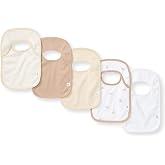 Burt&rsquo;s Bees Baby Unisex Baby Bibs, Lap-Shoulder Drool Cloths, 100% Organic Cotton with Absorbent Terry Towel Backing Bibs