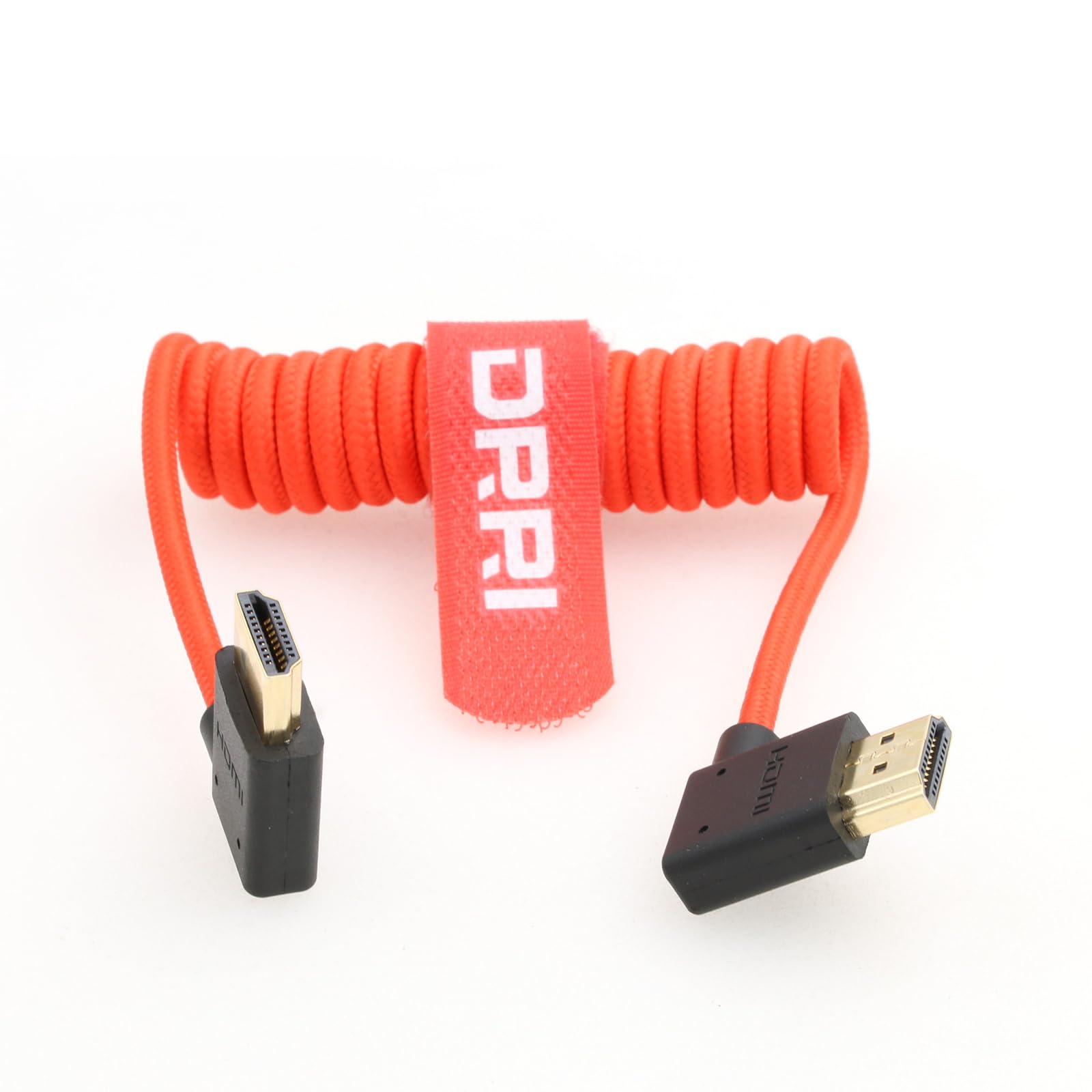 DRRI 8K HDMI Left Angle to Right Angle HDMI 2.1 High-Speed Braided Cable for Canon C100 C300 C500Z Cam E2 S6 Nikon Z9 to Atomos Ninja V / BM5 Monitor