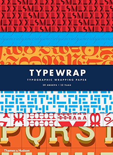 Type Wrap: 10 Sheets of Wrapping Paper with 12 Gift Tags