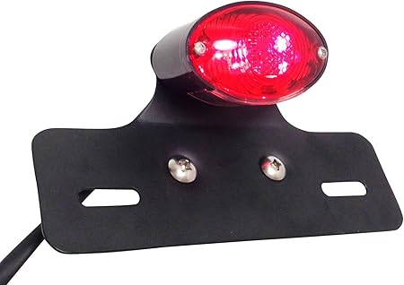 Amazon Nakira 猫目テール Led テールランプ 汎用 キャッツアイ ナンバーステー付き Nkr238 ブラック テールランプ 車 バイク