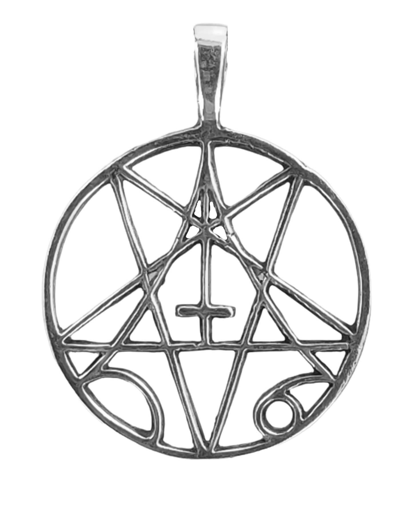 Kiss of Leather Pentagram Pendant 925 Sterling Silver No. 56