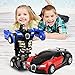 Toys Car 2 Packs, Kids Toys Robot Transformers One Step(Blue and Red))