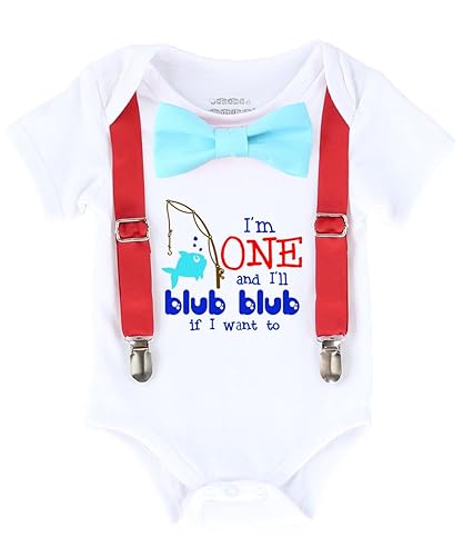 Amazon Com Fish Fishing First Birthday Shirt Outfit Boy One Aqua
