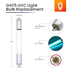 lumenivo G4T5 UVC Light Bulb Replacement 4 Watts