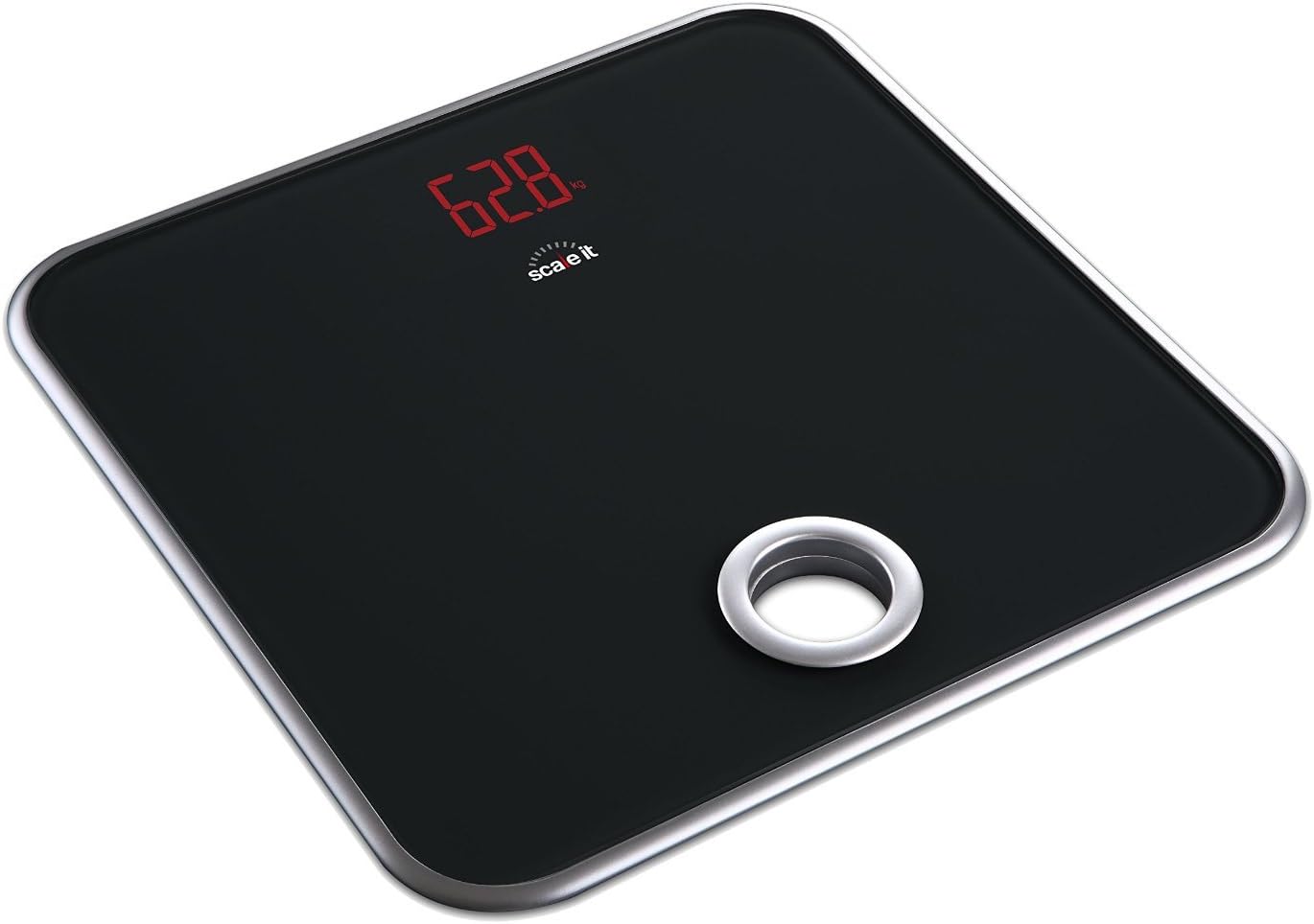 Scaleit Digital Bathroom Scale - Bright LED Display - Hang-able - Tempered Glass - 400 LB Capacity