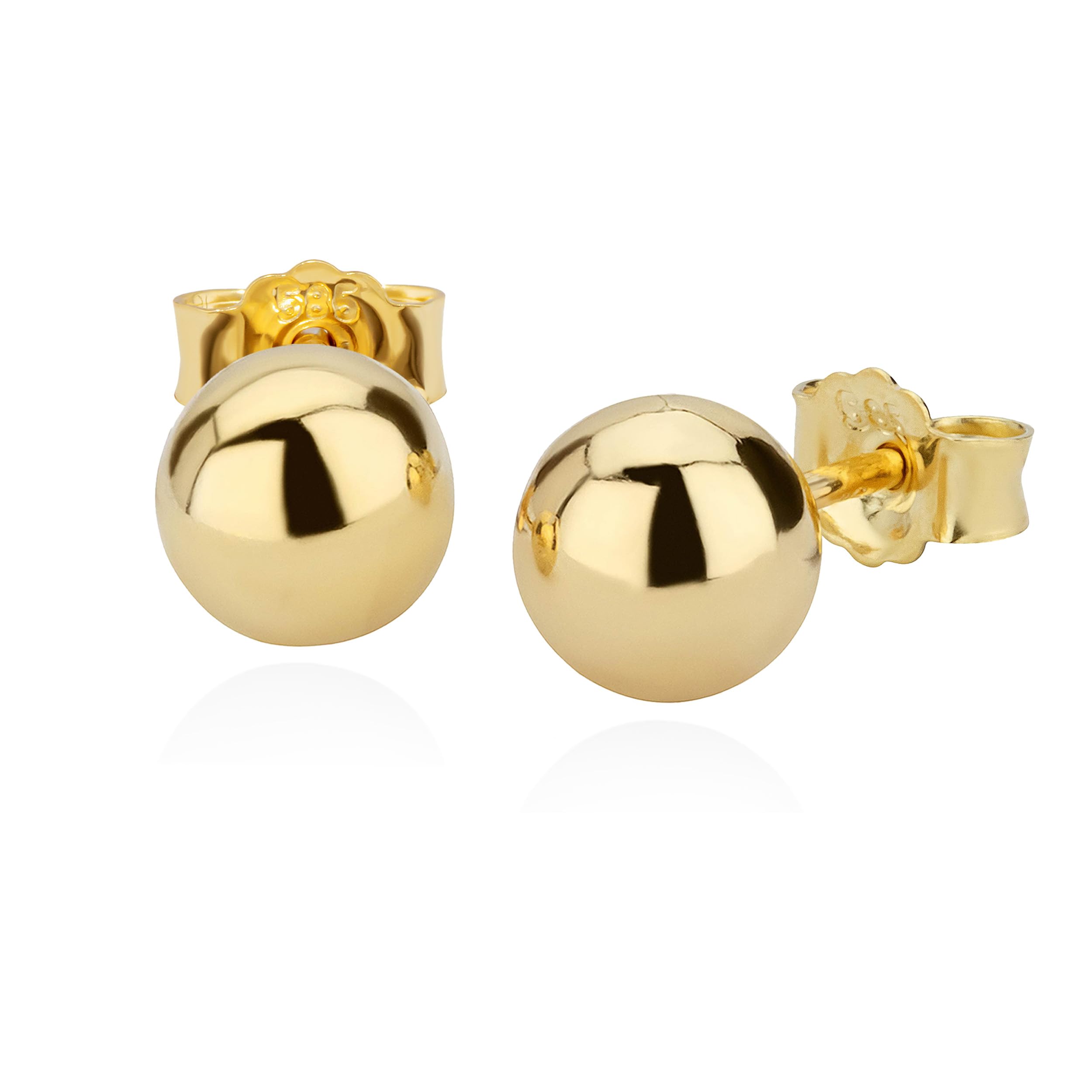 NKlaus pair of 7mm ball stud earrings ladies stud earrings 2618
