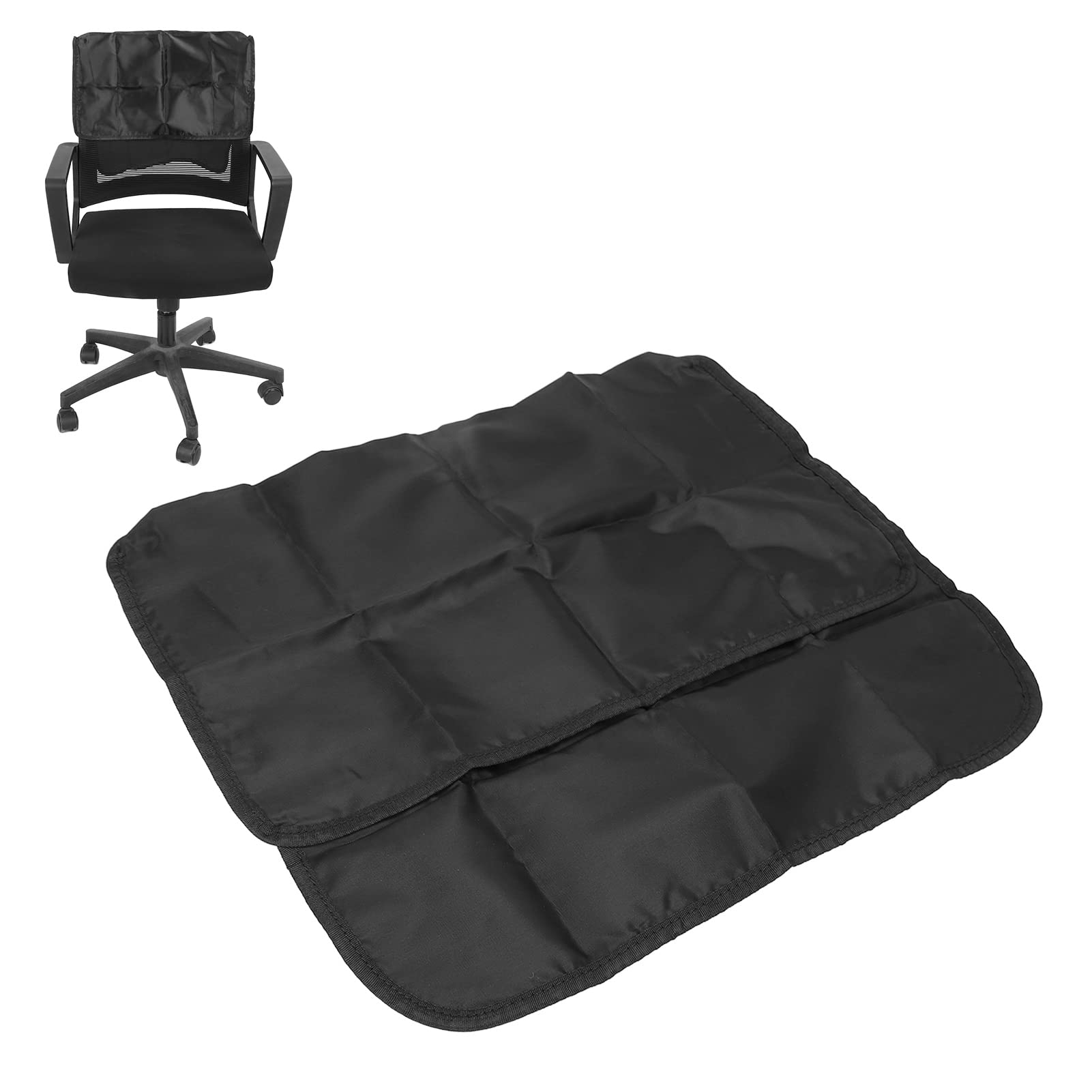 Dioche Salon Chair Covers, Barber Chair Back Cover Prevent Dirt Salon Chair Protective Hair Salon Chair Back Cover for Beauty Salon Barber Chairs Clear Plastic Black