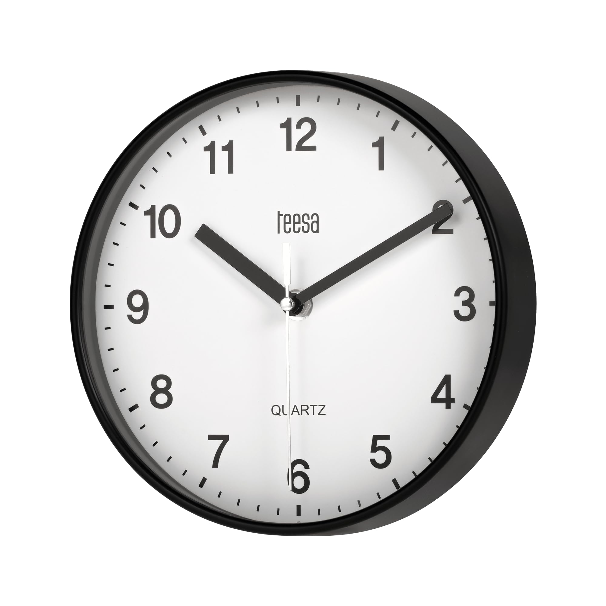 Teesa Clock Analog Wall Universal 20 cm TSA0038B Black