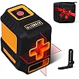 Alignace Upgraded Self-Leveling Red Line Laser Level - 360° Laser Alignment Tool for Construction, Picture Hanging, & Carpentry | Laser Leveler Tool w/Horizontal & Vertical Lines - Case Included