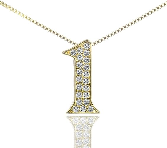 Amazon ナンバー ネックレス ラッキーナンバー シルバー ゴールド メンズ レディース ナンバー ペンダント ナンバーヘッド 数字 ベネチアチェーン ネックレス ケース付き 1 ゴールド メンズチェーン ネックレス 通販