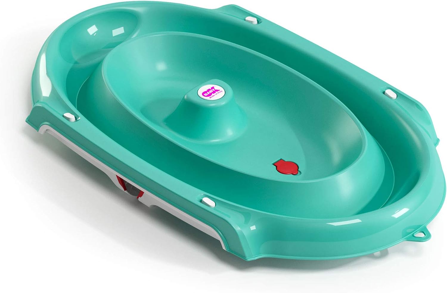 OKBABY Onda Slim Folding Baby Bath with support post, Aqua - Image 3