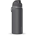 Hydrapeak Oasis 32 oz Water Bottle with Chug Lid, Stainless Steel Insulated Water Bottle For Men and Women, Grey Matter