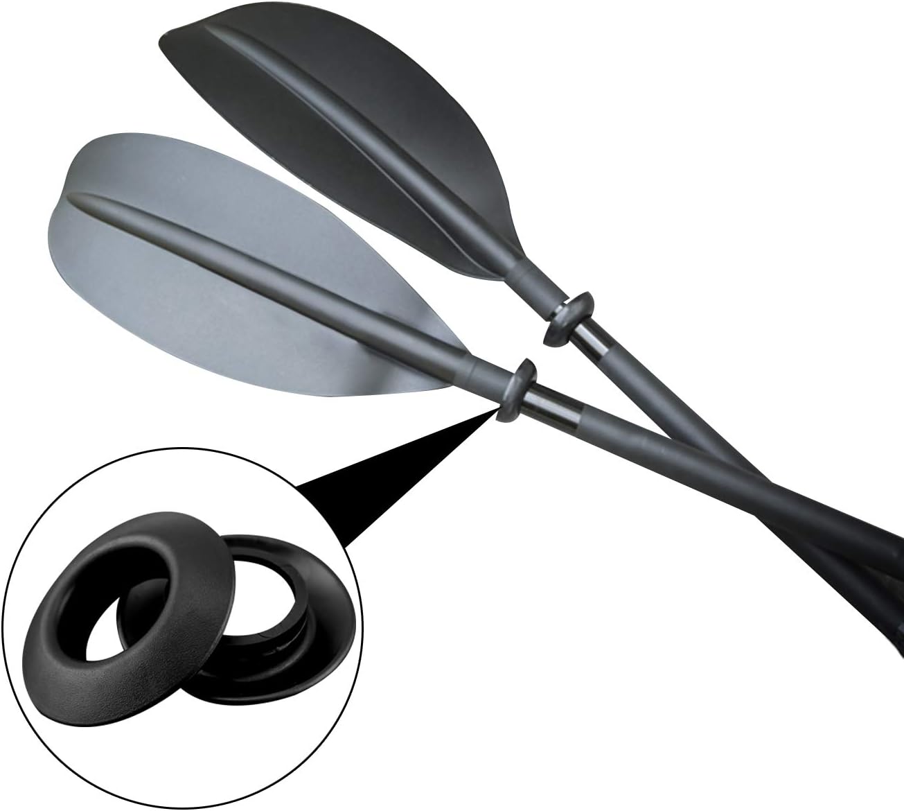 Yikor 4 Pieces Universal Kayak Paddle Drip Rings Rubber Canoe Paddle Drip Ring,Fit Your Kayak