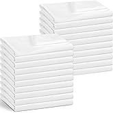 20 Pack White Flat Sheets Bulk Soft Microfiber Top Flat Bedding Sheets Bulk Easy Care for Home, Salons, Hotels, Hospital, Mas