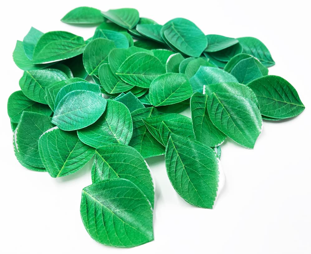 Photo 1 of 112Pcs Edible Green Leaves for Cupcake Toppers Rice Wafer Paper for St. Patricks Day, Easter Baby Shower Wedding Cake Happy Birthday Party Decoration Wedding/graduation/Hawii/Summer/Anniversary