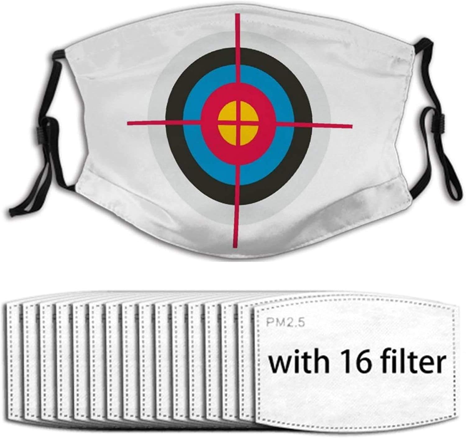 Cloth Mask for Mouth Target Face Mask with 16 Filter