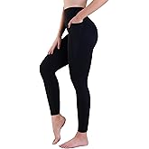 Sunzel Sustainable High Waisted Butt Lifting Leggings with Pockets for Women, No Front Seam Tummy Control Workout Yoga Pants