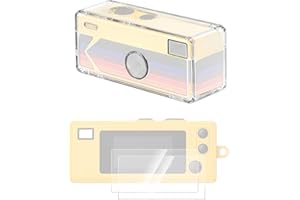 PC Protective Case for Kodak Charmera Keychain Digital Camera Blind Box, with 2 Screen Protectors Mini Keychain Camera Cover 
