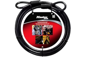 Master Lock 72DPF Heavy Duty Cable, 15 Feet Braided Steel, 3/8-Inch Diameter