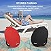 AOMAIS Ball Bluetooth Speakers,Wireless Portable Bluetooth 4.2 ,15W Superior Sound with DSP,Stereo Pairing for Surround Sound,Waterproof Rating IPX7,For Sports,Travel,Shower,Beach,Party(Red)