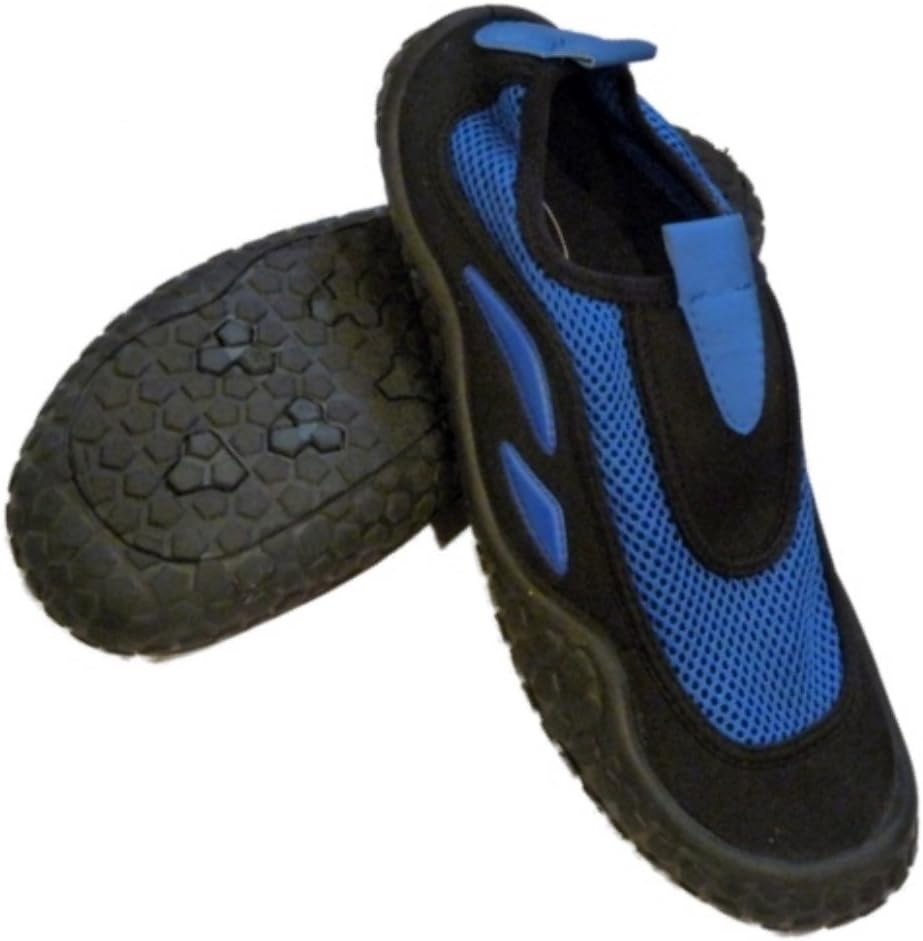 Sand N Sun Mens Blue & Black Aqua Socks Beach & Water Shoes 9