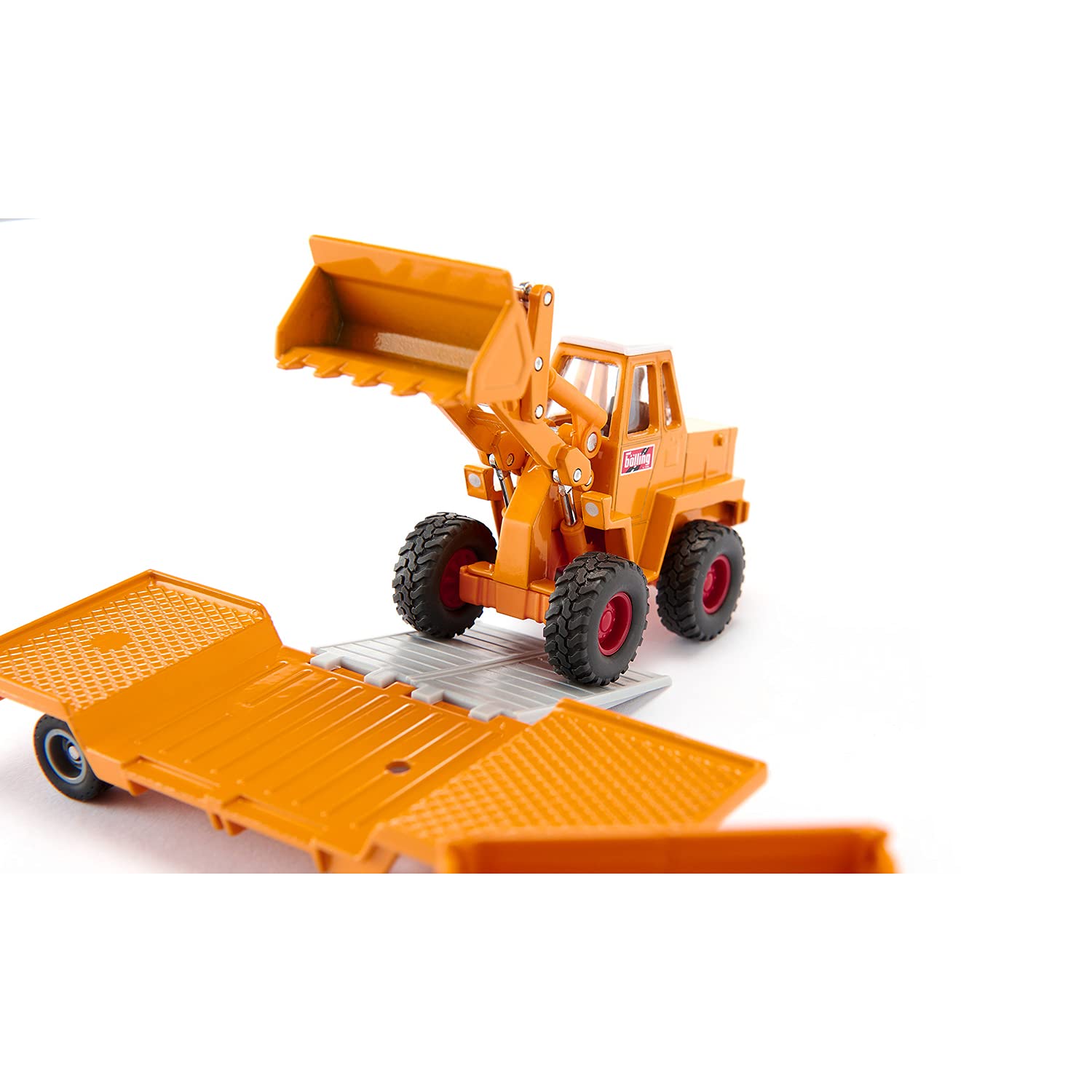 siku 4117, Mercedes-Benz 710 mit Kramer 411 Radlader Bölling, 1:50, Metall/Kunststoff, Gelb, Bewegliche Teile 2