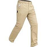Fioboc Mens Work Pants, Waterproof Tactical Cargo Pants for Men 6 Pockets, Lightweight Quick Dry for Hiking Travel Fishing