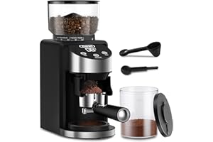 Gevi Burr Coffee Grinder, Adjustable Burr Mill with 35 Precise Grind Settings, Electric Coffee Grinder for Espresso/Drip/Percolator/French Press/American/Turkish Coffee Makers, 120V/200W, Black