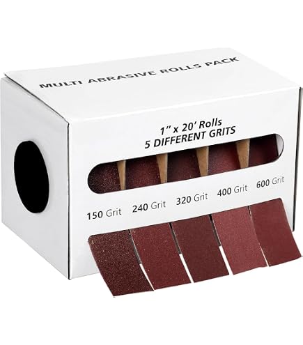 6M Emery Cloth Roll With Dispenser - 80 To 800 Grit Aluminum Oxide Sandpaper Roll For Wood, Metal, Auto & DIY Sanding