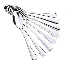 Lazooy 8 Pack Soup Spoons Dinner Spoon 18/10