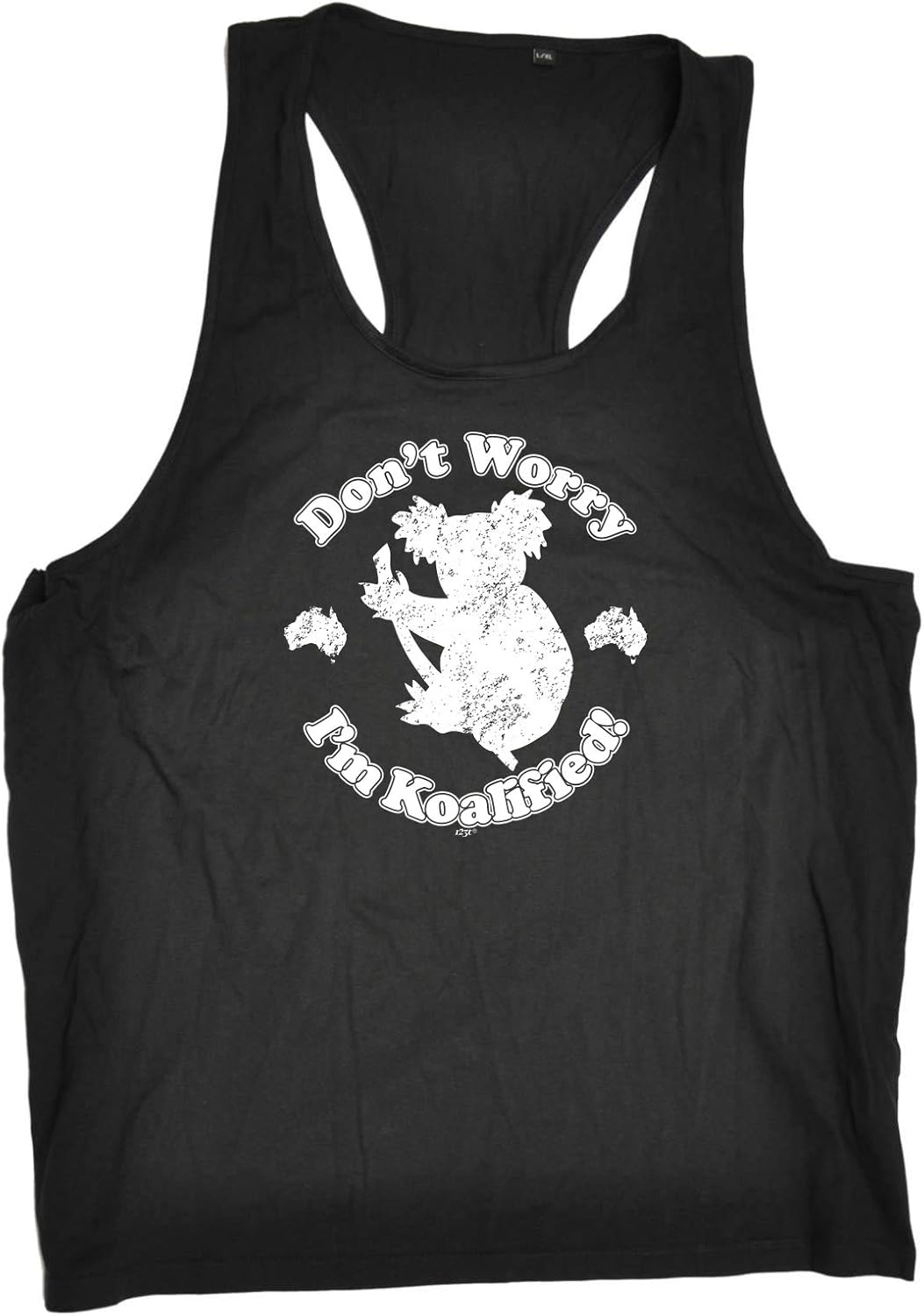 Funny Novelty Funny Mens Vest Dont Worry Im Koalified Open Muscle