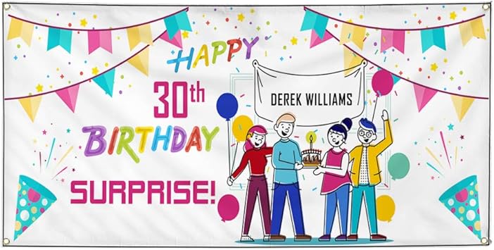 Amazon Com Custom Vinyl Banner Sign Multiple Sizes Happy Age