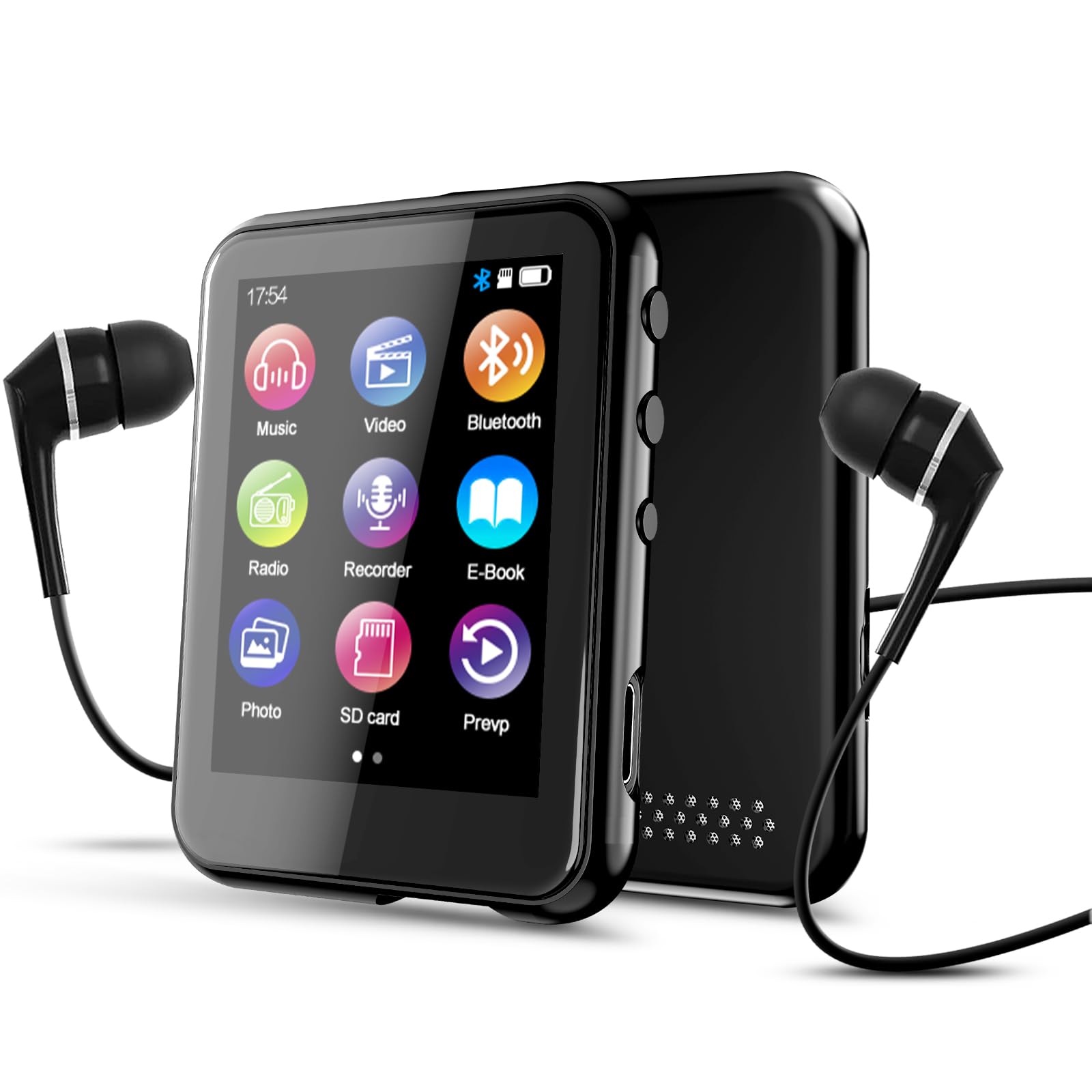16GB MP3 Player with Bluetooth 5.3, QNGEE 2.4 inch