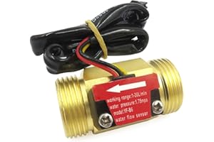 HEMLBOYW 3/4 Inch Water Flow Sensor Flow Meter Flow Meter Counter Water Flow Sensor DC3.5V-24V 1-30L/min Water Flow Sensor