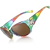 IGnaef Polarized Sunglasses for Women, Ladies Trendy Butterfly Decoration Driving Shades UV Protection IF2301