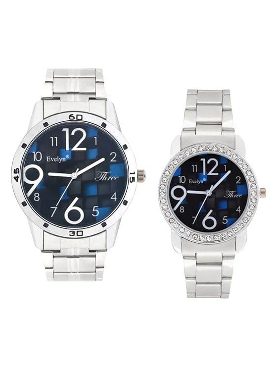 Analog Stainless Steel Watches for Lovely Couple -Eve-693-640