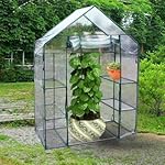 Quictent 102lbs Max Weight Capacity 100% Waterproof Mini Walk-In Greenhouse 56"x29"x77" Portable Garden Green House 6 shelves
