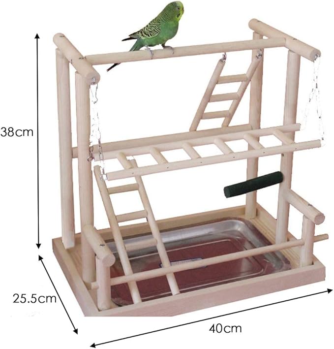 Amazon 鳥スタンド 止まり木 ケージスタンド 原木 タワー カゴ インコ オウム 遊園地 ブランコ 水台 餌台 はしご 鳥の巣 鳥栖 支え 棚 鳥かご ケージ用 ペット用品 吊り下げ式 小鳥 小動物 ビーズ 組み合わせ 40 25 5 38cm Kama Bridal Kama